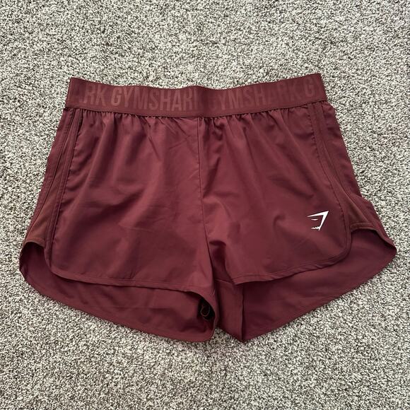 Gymshark maroon red athletic shorts size XL - Picture 2 of 8